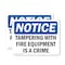Signmission Tampering With Fire Equipment Is A Crime, 10 in W x Rectangle, Vinyl Decal OS-2PACK-NS-D-710-L-18522 - alternate 1